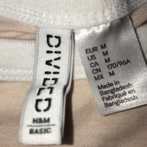 Divided h&m pink with white stripes shirt